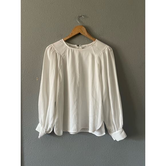 New Club Monaco Shirred Sleeve Top - Picture 5 of 9